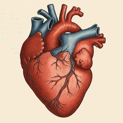 disegna un cuore dal punto di vista scientifico senza parte scritta