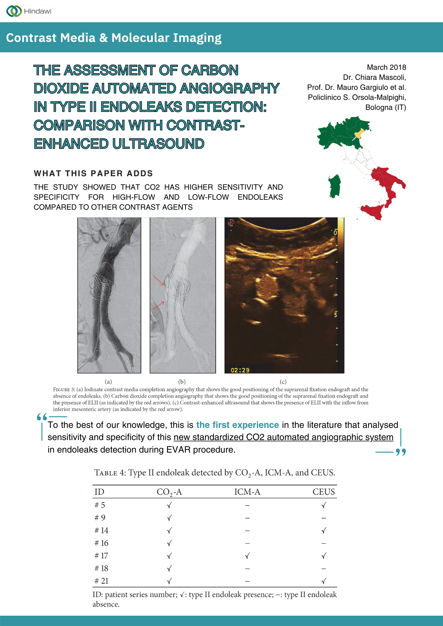 The Assessment of CO2 Automated Angiography in Type II Endoleaks Detection