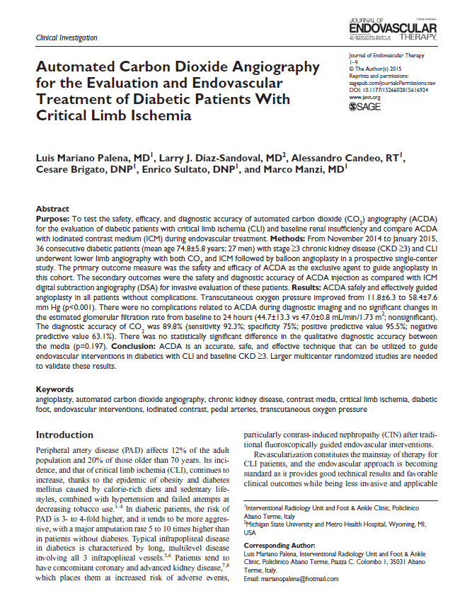Automated CO2 Angiography for the Evaluation and Endovascular Treatment